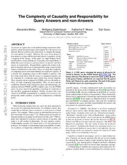 The Complexity of Causality and Responsibility for Query Answers and
  non-Answers