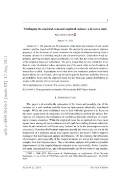Challenging the empirical mean and empirical variance: a deviation study