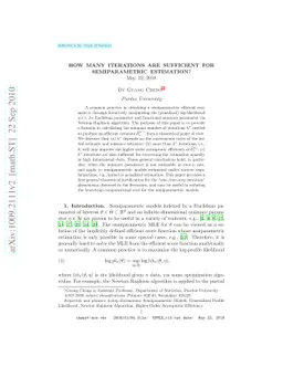 How Many Iterations are Sufficient for Semiparametric Estimation?