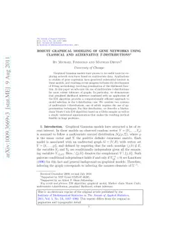 Robust graphical modeling of gene networks using classical and
  alternative T-distributions
