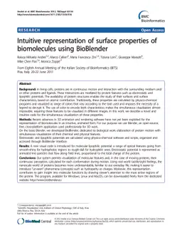 Intuitive representation of surface properties of biomolecules using
  BioBlender