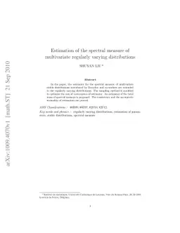 Estimation of the spectral measure of multivariate regularly varying
  distributions