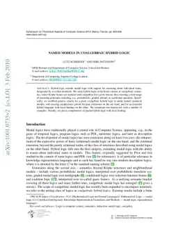 Named Models in Coalgebraic Hybrid Logic