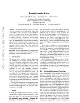 Random Indexing K-tree