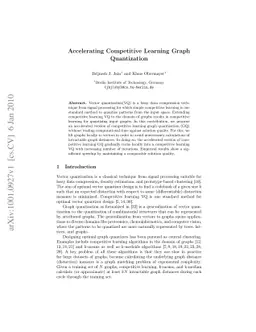 Accelerating Competitive Learning Graph Quantization