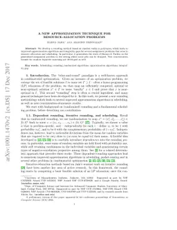 A New Approximation Technique for Resource-Allocation Problems