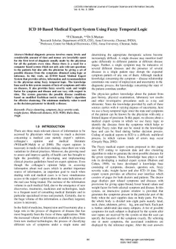 ICD 10 Based Medical Expert System Using Fuzzy Temporal Logic