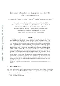 Improved estimators for dispersion models with dispersion covariates