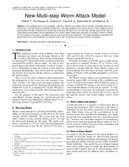 New Multi-step Worm Attack Model