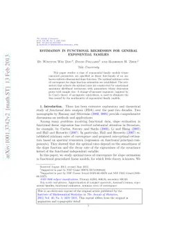 Estimation in functional regression for general exponential families