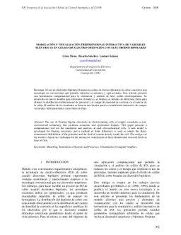 Modelación y Visualización Tridimensional Interactiva de Variables Eléctricas en Celdas de Electro-Obtención con Electrodos Bipolares