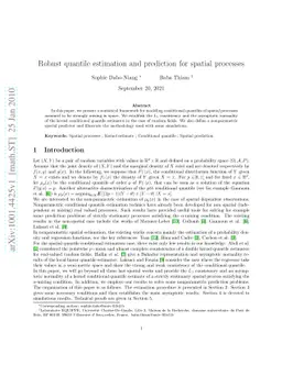 Robust quantile estimation and prediction for spatial processes
