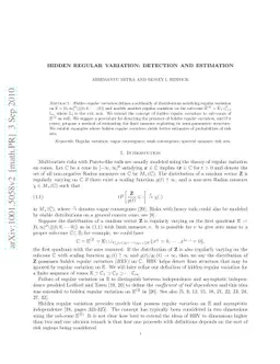 Hidden Regular Variation: Detection and Estimation