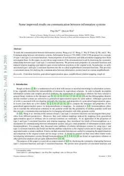 Some improved results on communication between information systems