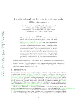 Residuals and goodness-of-fit tests for stationary marked Gibbs point
  processes