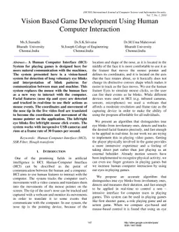 Vision Based Game Development Using Human Computer Interaction