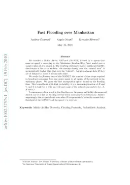 Fast Flooding over Manhattan