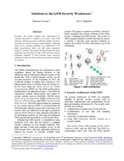 Solutions to the GSM Security Weaknesses
