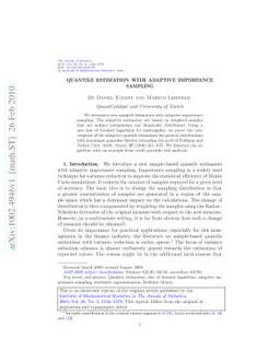 Quantile estimation with adaptive importance sampling