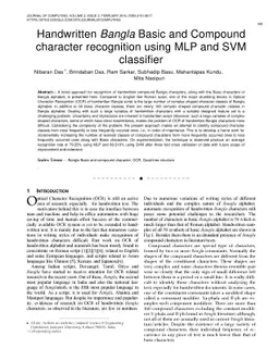 Handwritten Bangla Basic and Compound character recognition using MLP
  and SVM classifier