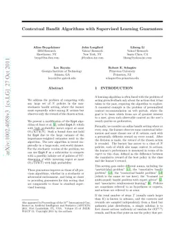 Contextual Bandit Algorithms with Supervised Learning Guarantees