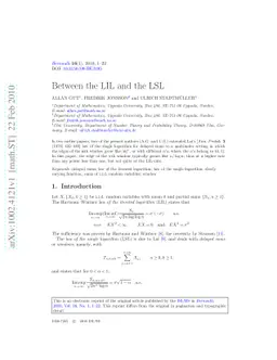 Between the LIL and the LSL