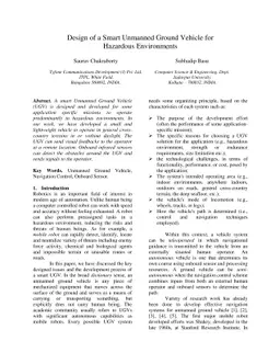 Design of a Smart Unmanned Ground Vehicle for Hazardous Environments
