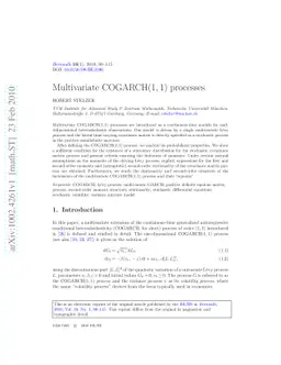 Multivariate COGARCH(1,1) processes