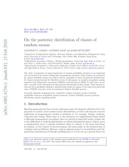 On the posterior distribution of classes of random means