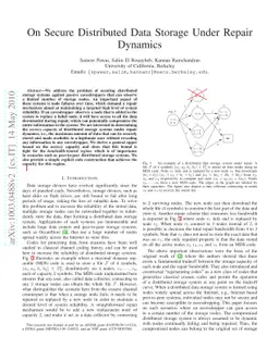 On Secure Distributed Data Storage Under Repair Dynamics