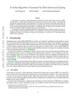 A Unified Algorithmic Framework for Multi-Dimensional Scaling