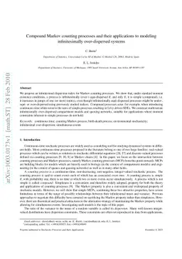 Compound Markov counting processes and their applications to modeling
  infinitesimally over-dispersed systems