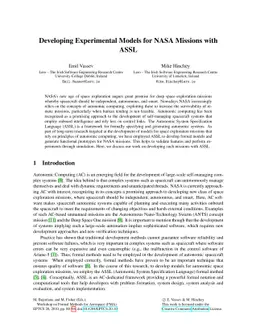 Developing Experimental Models for NASA Missions with ASSL