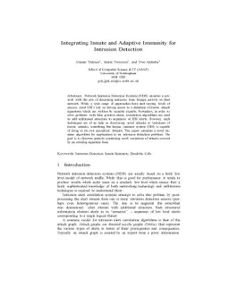 Integrating Innate and Adaptive Immunity for Intrusion Detection