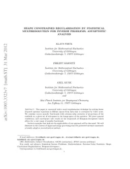Shape Constrained Regularisation by Statistical Multiresolution for
  Inverse Problems: Asymptotic Analysis