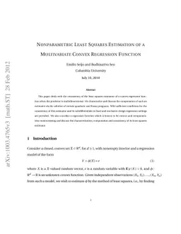Nonparametric Least Squares Estimation of a Multivariate Convex
  Regression Function