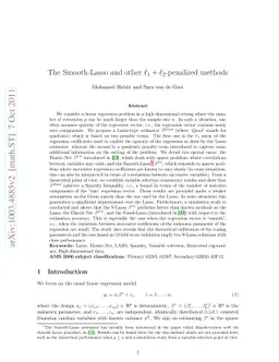 The Smooth-Lasso and other $\ell_1+\ell_2$-penalized methods