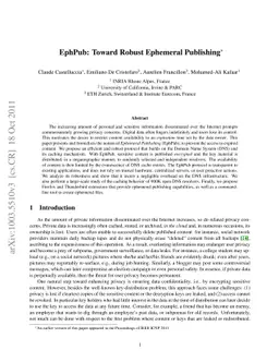 EphPub: Toward Robust Ephemeral Publishing