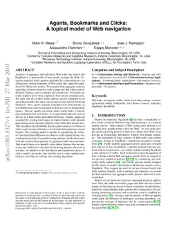 Agents, Bookmarks and Clicks: A topical model of Web traffic