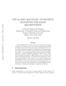 Visual-hint Boundary to Segment Algorithm for Image Segmentation
