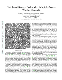 Distributed Storage Codes Meet Multiple-Access Wiretap Channels