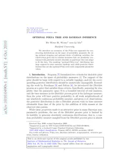 Optional Pólya tree and Bayesian inference