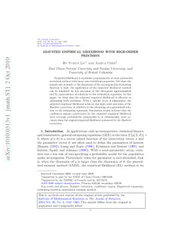 Adjusted empirical likelihood with high-order precision