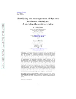 Identifying the consequences of dynamic treatment strategies: A
  decision-theoretic overview