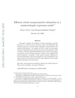 Efficient robust nonparametric estimation in a semimartingale regression
  model