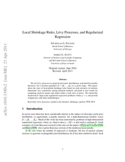 Local shrinkage rules, Levy processes, and regularized regression