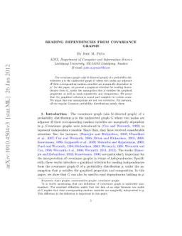 Reading Dependencies from Covariance Graphs