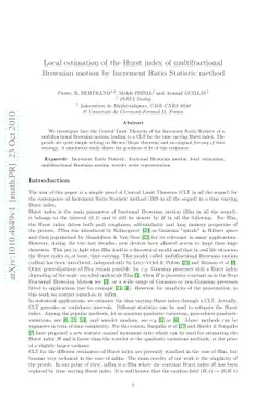 Local estimation of the Hurst index of multifractional Brownian motion
  by Increment Ratio Statistic method