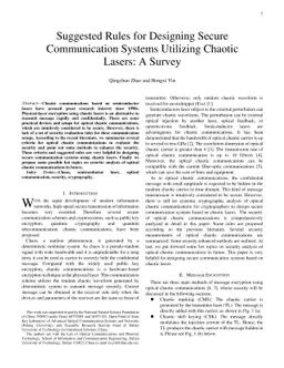 Suggested Rules for Designing Secure Communication Systems Utilizing
  Chaotic Lasers: A Survey