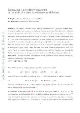 Estimating a periodicity parameter in the drift of a time inhomogeneous
  diffusion